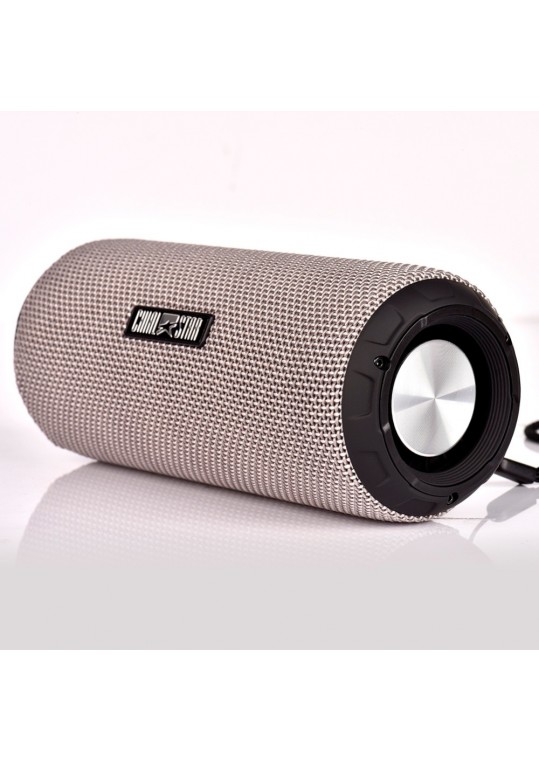 Portable Outdoor Speaker 12W Gray Fabric Covering Waterproof IPX6 Wireless Bluetooth Speakers Music Player with Mic SD card