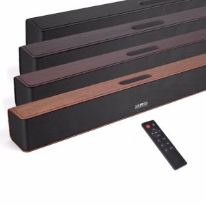 Wood Grain Soundbar Wireless Bluetooth Mini Sound Bar Audio Stereo Speaker Music Player for Gym Yoga Party Outdoor Cycling
